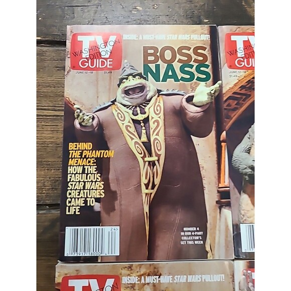 Vintage Star Wars Vintage TV Guide Lot 1999 STAR WARS Cover Lot Of 4 - Picture 2 of 10